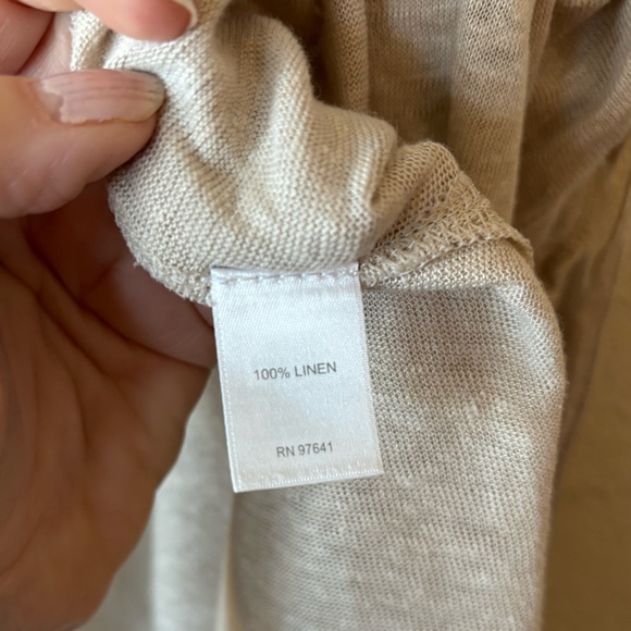 J. Jill Love Linen 100% Linen Open front Cardigan Cream 1X - Picture 5 of 9